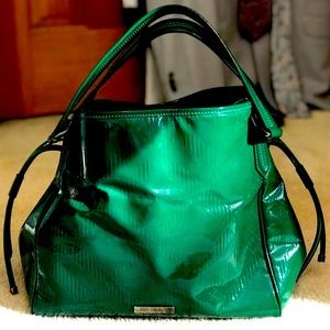 Burberry patent leather handbag